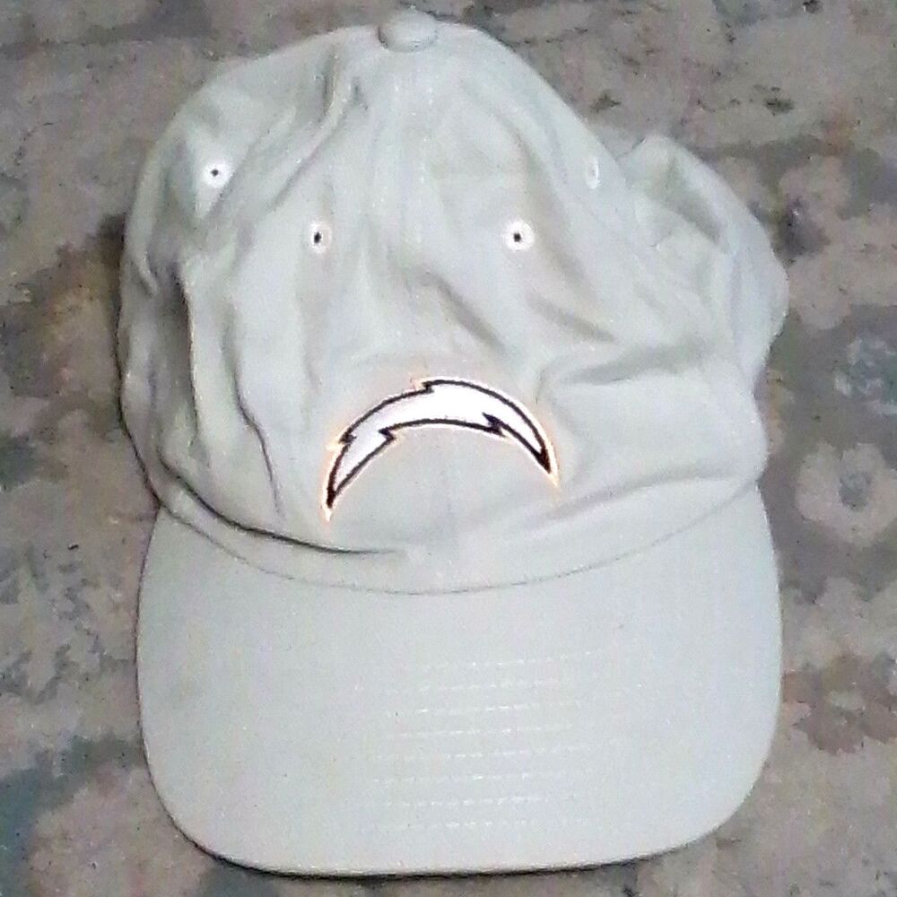 San Diego Chargers Beige Soft Denim Adjustable Cotton Baseball Cap Classic Vtg